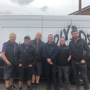 Birtley Group Regional Sales Manager Steve Loraine & the BBC DIY SOS team